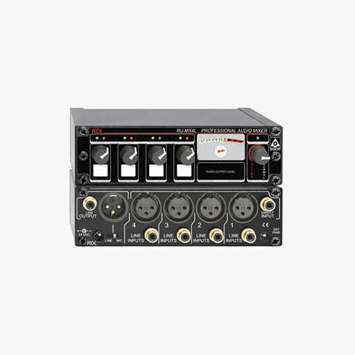 RDL RU MX4L Professional 4 Channel Line Level Mixer
