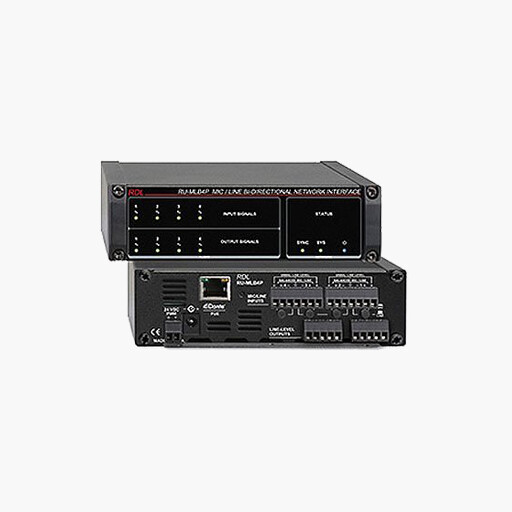 RDL RU MLB4P Dante Mic Line Bi Directional Network Interface