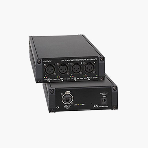 RDL AV XMN4 Microphone to Network Interface Dante Network Interface