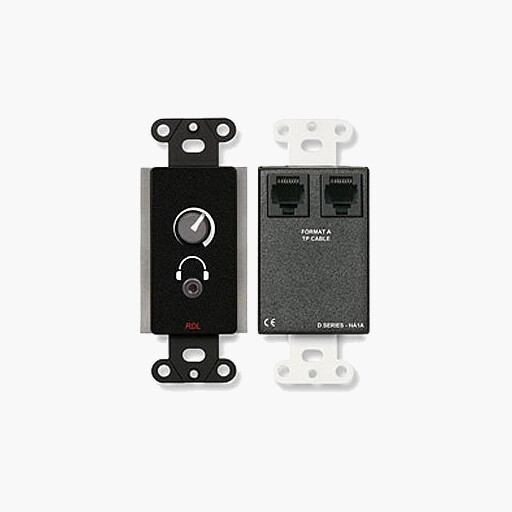 RDL DB-HA1A Format-A Stereo Headphone Amplifier RJ45 Input Black