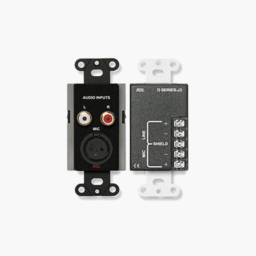 RDL DBJ3 Mic Line Input Assembly XLR RCA Terminal Block Black