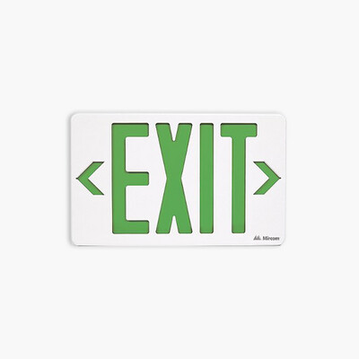 Mircom EL-7007GX LED Emergency Exit Sign Thermoplastic Shell Green