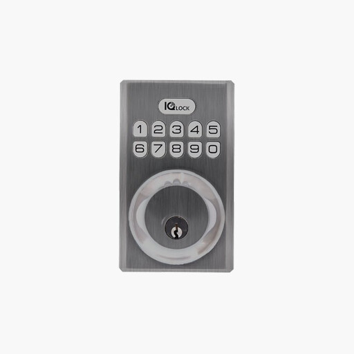 Qolsys IQDLK-PGK-SN PowerG Door Lock, 912-919 MHz, Satin Nickel