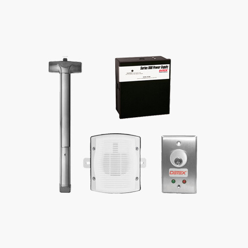 Detex WDEX10EEXX1S-4 Weatherized Delayed Egress Easy Kit