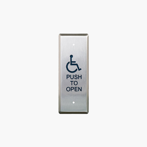 Camden CM-25-4 Narrow Push Plate Switch, Mounting WHEELCHAIR