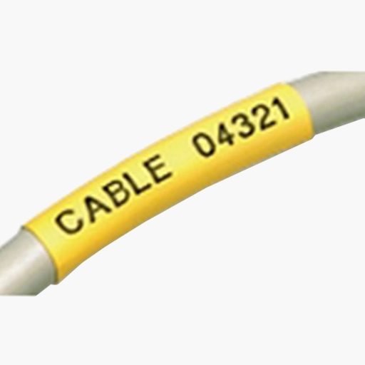 DYMO 18058 Rhino Heat Shrink Tubing, 19mm, Yellow, Black Text