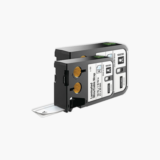 DYMO 1868705 Rhino XTL White Laminated Cable Wrap Pre Sized Labels
