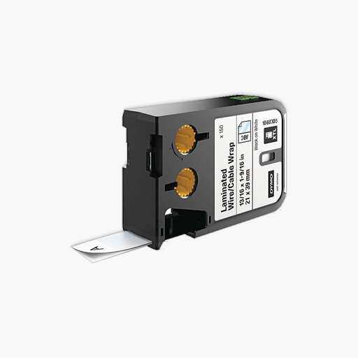 DYMO 1868705 Rhino XTL White Laminated Cable Wrap Pre Sized Labels