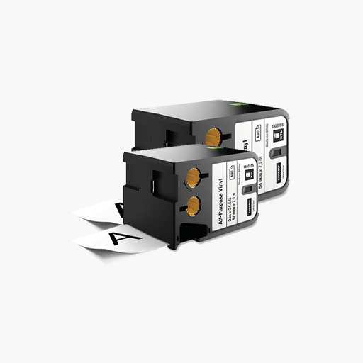 DYMO 1868755 Rhino XTL White Vinyl Tape 54mm Black Text