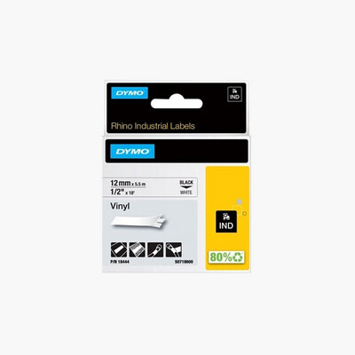 DYMO 18444 Rhino Industrial Vinyl Labels Printers 1-2 Inch x 18 Ft