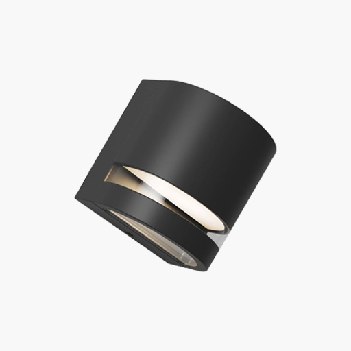 Artika Valor Round LED Indoor and Outdoor Wall Light Black