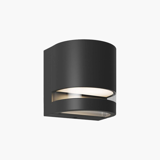 Artika Valor Round LED Indoor and Outdoor Wall Light Black