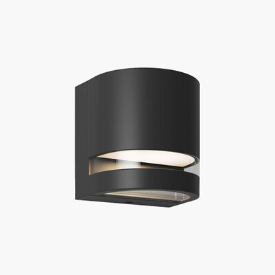 Artika Valor Round LED Indoor and Outdoor Wall Light Black