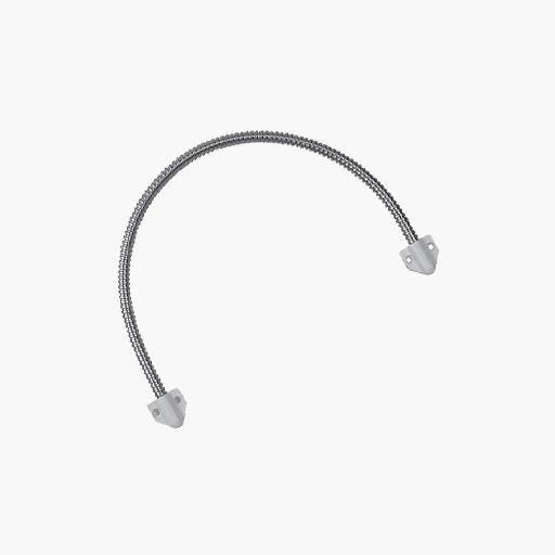 RCI 9509-12S 12 Inch Heavy Duty Flex Door Loop, Silver