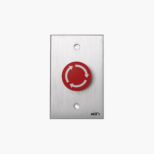 RCI 919 Rotary Release Pushbutton, Brushed Anodized Aluminum