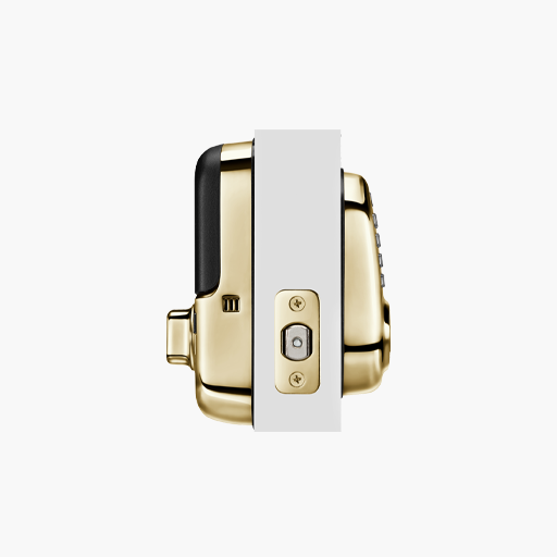 Yale YRD216-ZW2-P05 Assure Lock Push-Button Z-Wave Plus, Brass
