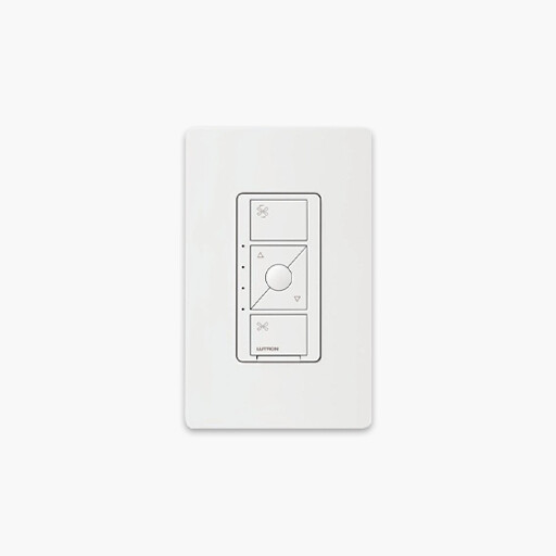 Lutron PD-FSQN-WH Caseta Wireless In-Wall Fan Control. 120V