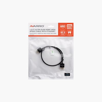 Avarro 0E SLIMH1 1.5 Ft Ultra Slim 1080P HDMI High Speed Cable