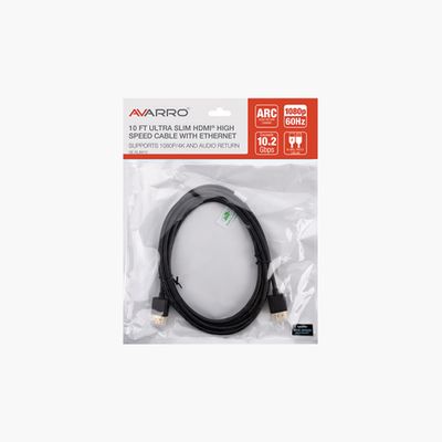 Avarro 0E SLIM10 10 Ft Ultra Slim 1080P HDMI High Speed Cable