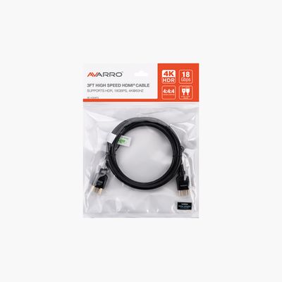 Avarro 0E HDMIP3 3 Ft UHD 4K HDMI Cable with Ethernet