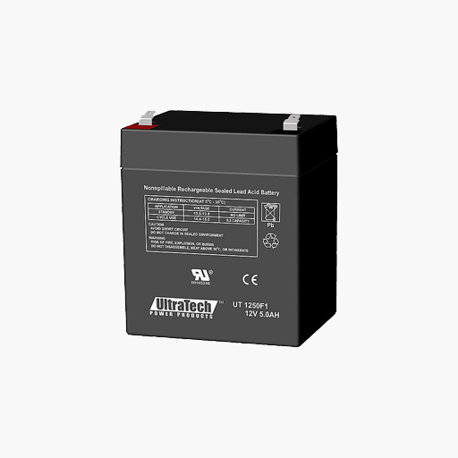 UltraTech IM-1240 12V, 4.5Ah SLA Battery, F1 Terminal