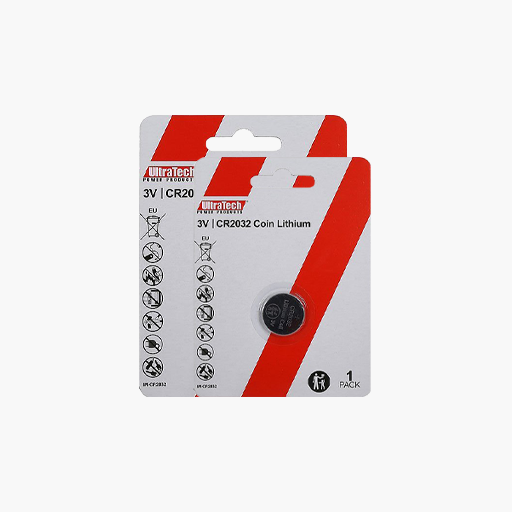 UltraTech IM-CR2032 3V Coin Cell Lithium Battery, Non-Rechargeable