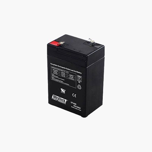 UltraTech IM-640, 6V 4Ah SLA Battery, F1 Terminal