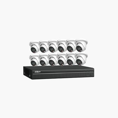 Dahua N464E124C IP Camera and Recorder Kit, 16-Channel Kit