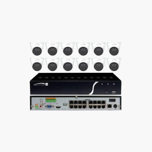 Speco ZIPK16N1 16-Channel NVR Surveillance Kit, Turret Cameras