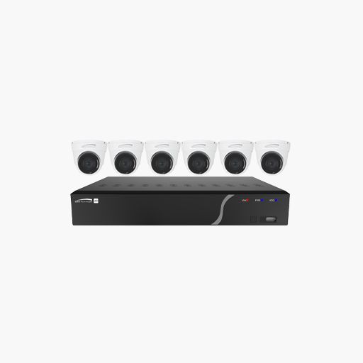 Speco ZIPK8N2 7-Piece Surveillance Kit with 6x5MP IP Cameras, 2TB