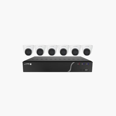 Speco ZIPK8N2 7-Piece Surveillance Kit with 6x5MP IP Cameras, 2TB