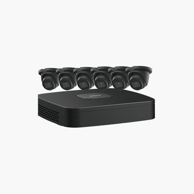 Dahua NB484E62B Starlight IP Security System Kit, 7-Piece, 4MP Turret