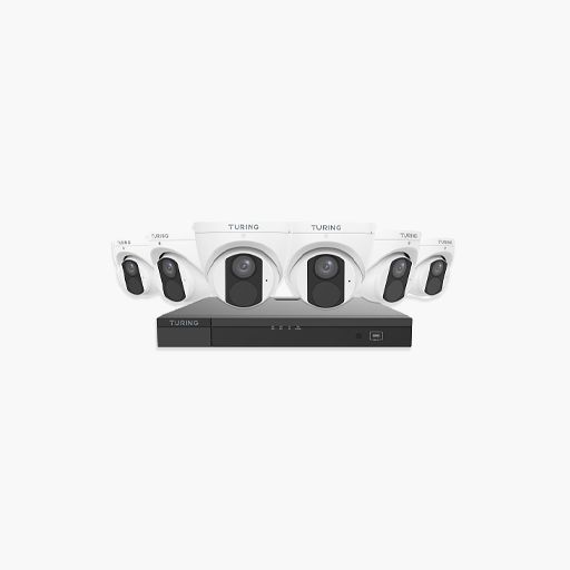Turing Video TLK6T482 Lite IP Kit 6x4MP Turrets, 8-Channel NVR