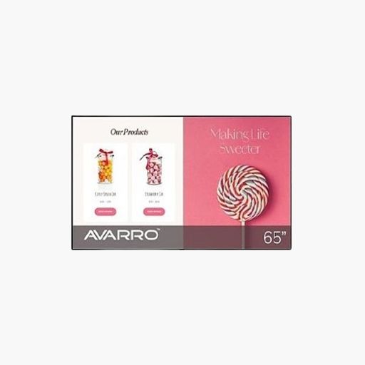 AVARRO V2-P75ES 65" Pro E Series 4K Ultra HD LED Commercial Display