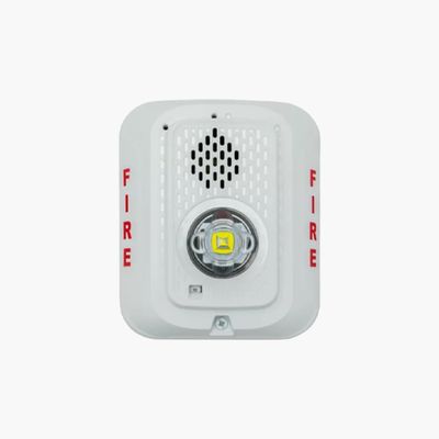 System Sensor P2WLED-B 2-Wire Bilingual Horn Strobe, Wall, White