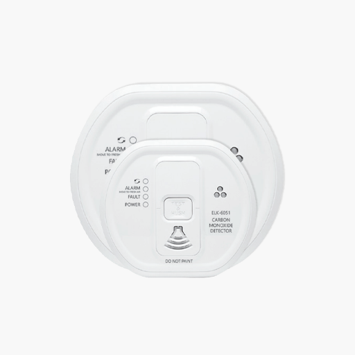 ELK 6051 Carbon Monoxide Detector, Two-Way Wireless, White