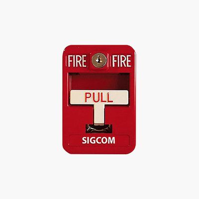 SigCom SG-42SK1-SC SG-42 Series Pull Station, Dual Action, Red