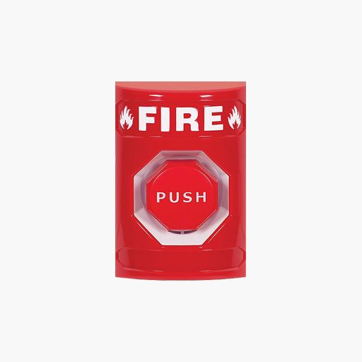 STI SS-2002F Fire Stopper Station Push Button Fire Alarm, Red