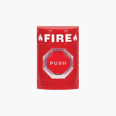 STI SS-2002F Fire Stopper Station Push Button Fire Alarm, Red