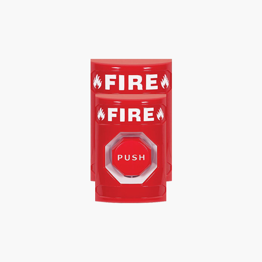STI SS-2002F Fire Stopper Station Push Button Fire Alarm, Red