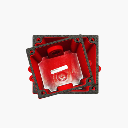 Eaton WBB-R-1/2T-1/2B Outdoor, Weather-Resistant BackBox, Red