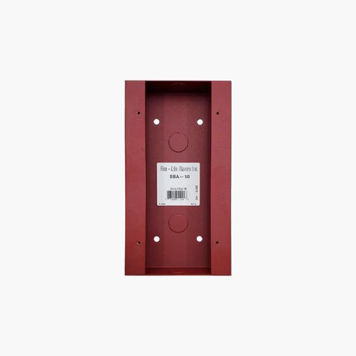 Fire-Lite SBA-10 Surface Mount Back Box, for BG-12LRA, Red