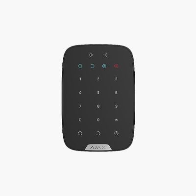 AJAX Wireless Touch Keypad Supporting Cards and Key Fobs, Black