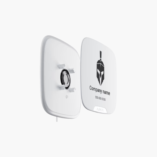 AJAX 42792.63.WH Faceplate for Branding StreetSiren Double Deck