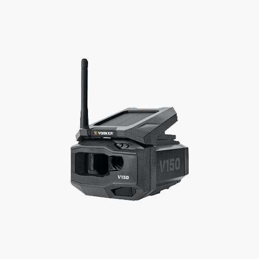 VOSKER V150-CA Solar Powered 4G LTE Cellular Outdoor, Black