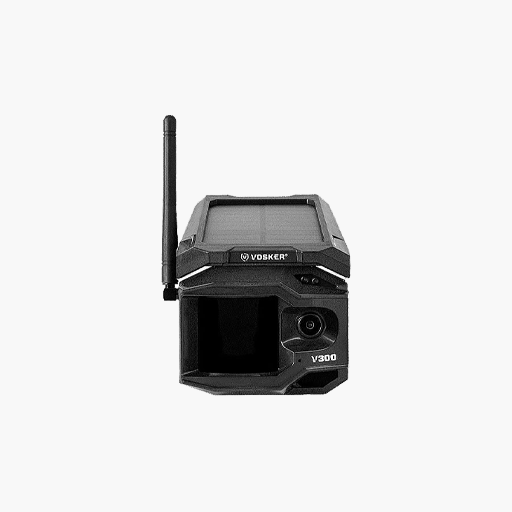VOSKER V300-CAN Live View Solar Powered 4G-LTE Cellular, Black
