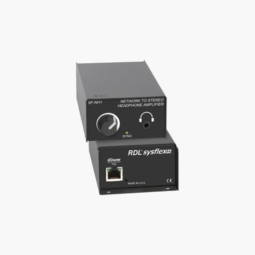 RDL SF-NH1 Dante Network to Stereo Headphone Amplifier