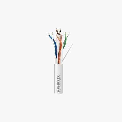 Genesis 50921101 CAT6 Plus Riser Cable, 23/4 Solid BC, CMR, White