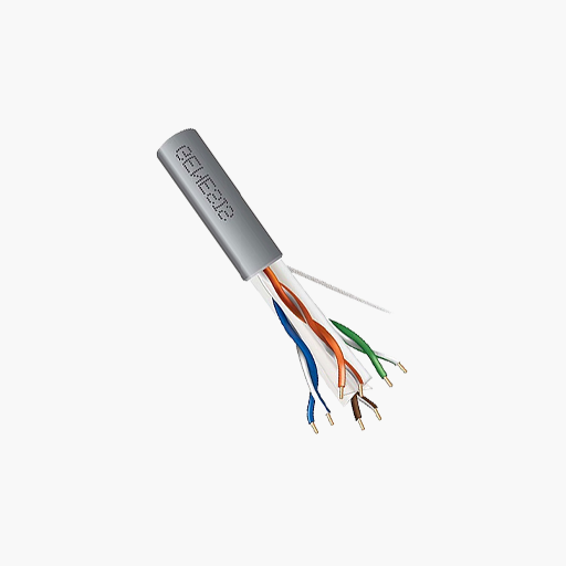 Genesis 50922109 CAT6 Plus Riser Cable, 23/4 Solid BC, UTP, Gray