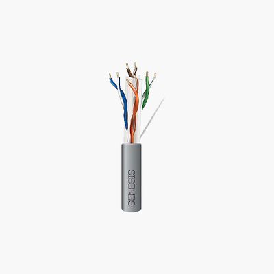 Genesis 50922109 CAT6 Plus Riser Cable, 23/4 Solid BC, UTP, Gray